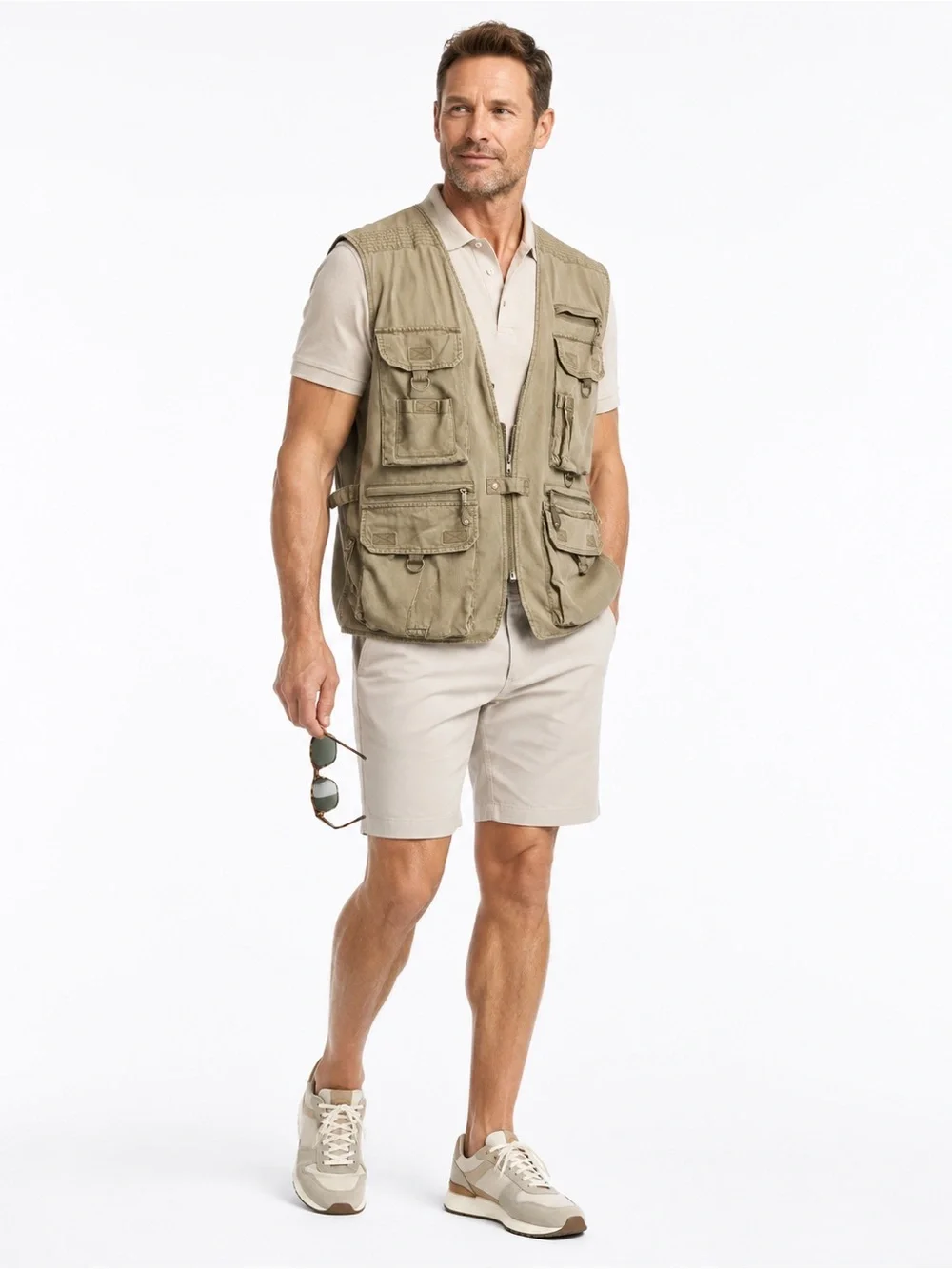Eddie Bauer Vintage Utility Fishing Photographer Vest Khaki Men’s M Gorpcore